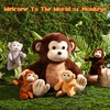 Aoriher 5 Pieces Monkey Plush Toy Set 1 Mommy Monkey