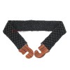 IndoMode Black Color Handcrafted Coconut Shell Elongated Beads Elastic BALI