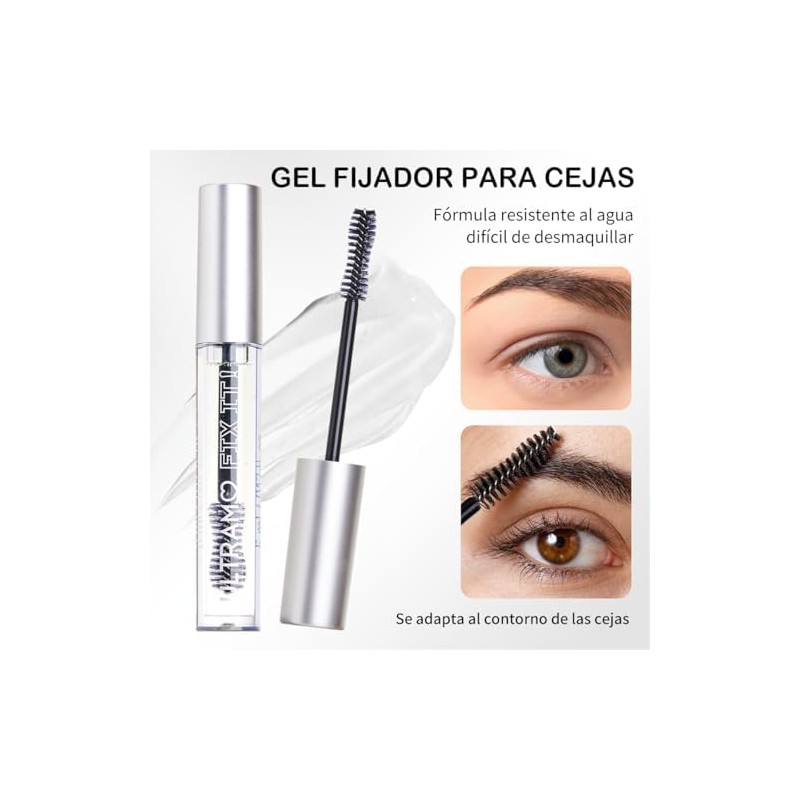 Brow Glue, Gel de Cejas con Fijación, Gel Fijador de