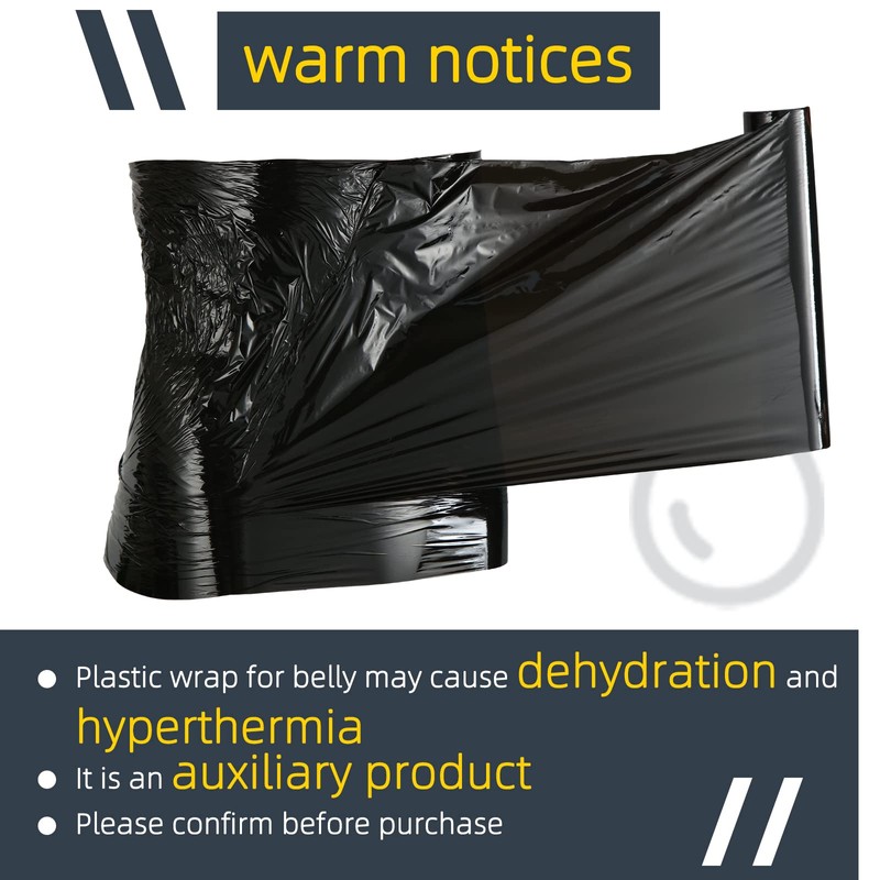 Gersoniel 3 Rolls 60 Meters Black Osmotic Plastic Body Wrap