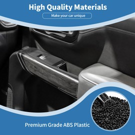 PDKLIN - Cubierta de panel de interruptor de ventana eléctrica para puerta delantera Silverado para Chevy Silverado 2019-2021 para GMC Sierra 2019-2022, accesorios interiores de fibra de carbono, 2