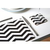 Premier Housewares 1203624 Chevron Placemats - Set of 4, Black/White,