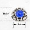 Solid 925 Sterling Silver Simulated Blue Sapphire Stone Luxury Ring