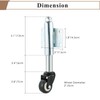 FLKQC 2" Spring Loaded Gate Caster, Single Pack TPU Wheel