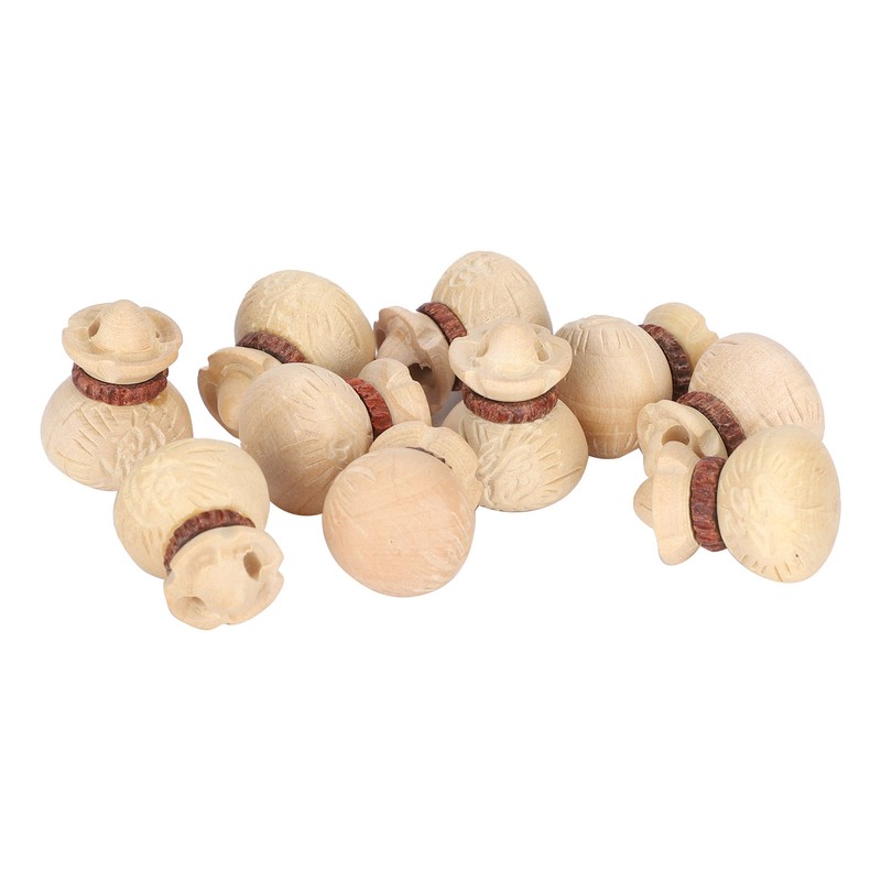 10Pcs Boxwood Carving Accessories Lucky Bag Boxwood Pendant DIY HandMade
