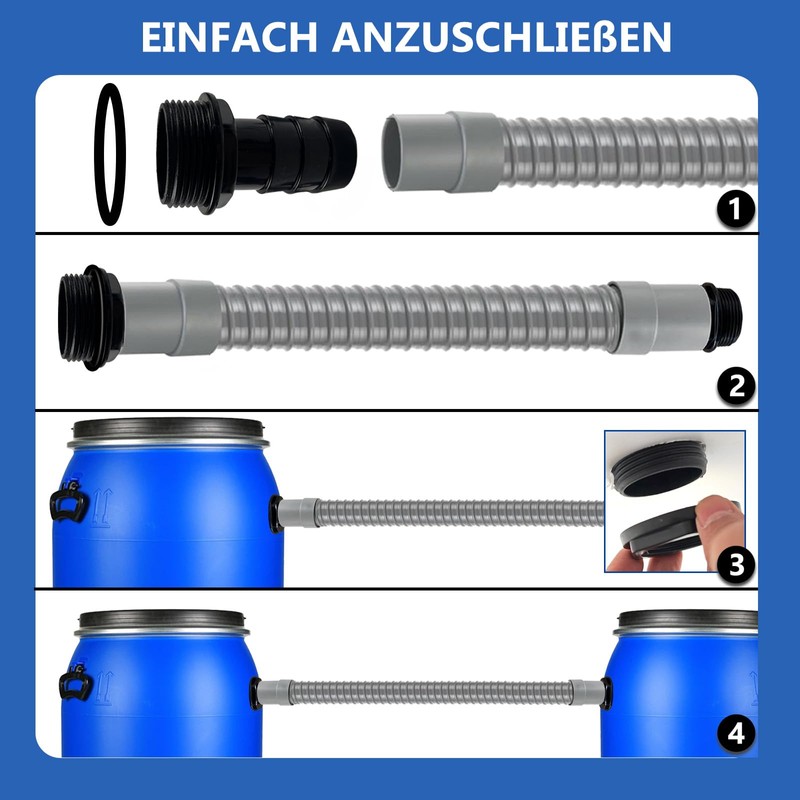 Water Butt Connector, Rain Butt Connection Set Including 2 Water