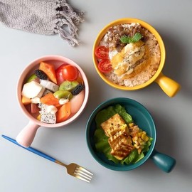 HOLIBAN French Onion Ceramic Soup Bowls 18 Ounce Soup Bowls With Handles for Chili, Beef Stew, French Onion Soup Crocks Oven Safe