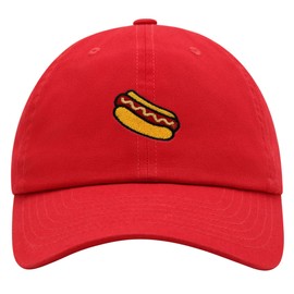 JPAK Hotdog Premium Dad Hat Embroidered Cotton Baseball Cap Foodie Sausage