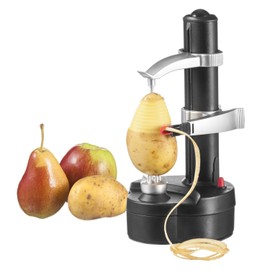 Paramount City Electric Potato Peeler, Automatic Rotating Apple Peelers Potato Peeling Machine Fruits Vegetable Cutter Kitchen Peeling Tool（Black）