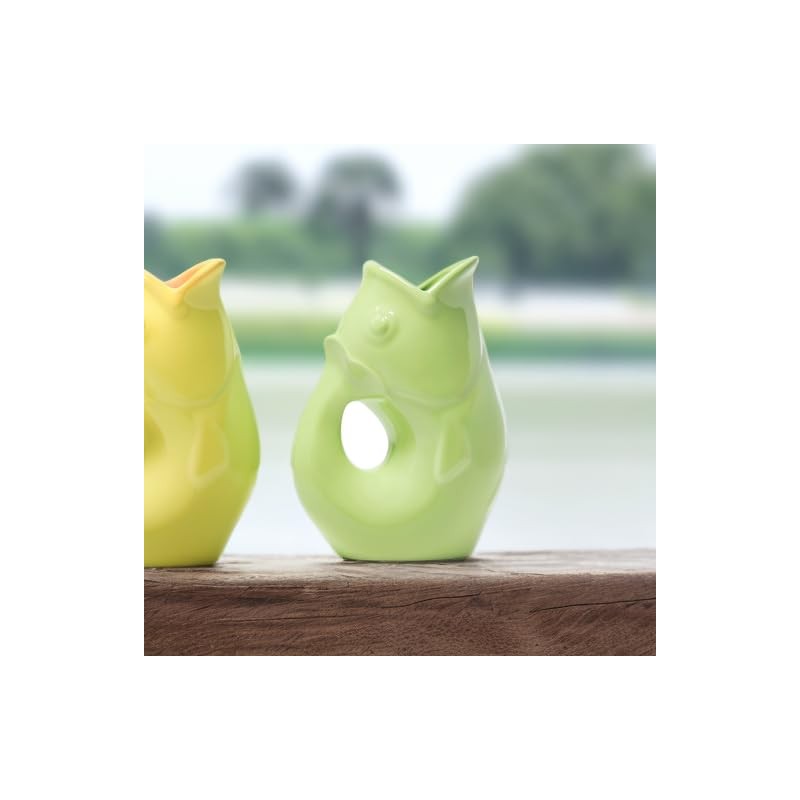 Gurgle Pot Fish Pitcher- | Large Flower Vase or Beverage