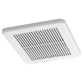 Homewerks 7114-02-HW DC Bathroom Fan 50-CFM 1.0 Sone White Ventilation Fan, Energy Star-Qualified with 3-inch Duct for 2x4 Construction