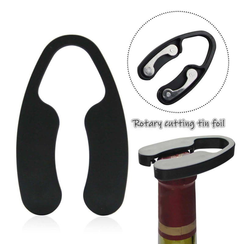 4 Pcs Wine Foil Cutter for Wine Bottles, Black Handheld
