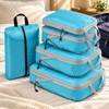 Compression Packing Cubes Set for Travel – Foldable Nylon Zipper