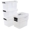Tstorage 12 Quart Plastic Storage Bin with Lid, Clear Latch
