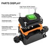 Gebildet Inline Cord Switch DPST Rocker Switch IP66 Waterproof, 20A-12VDC/16A-24VDC/20A-125VAC/16A-250VAC,