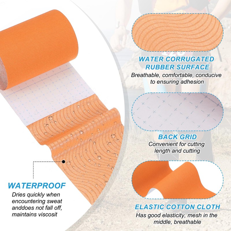 PATIKIL 16.4Ft x 4 Inch Kinesiology Tape, 2 Rolls Adhesive