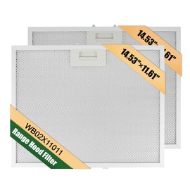 2 Pcs WB02X11011 Range Hood Grease Filter (14.5"×11.75") Fits GE Range Hood JV636H1SS JV636H2SS JV536H1SS JV536H2SS JV535H1WW JV635H1BB JV635H2CC, etc - 5-layer aluminum mesh
