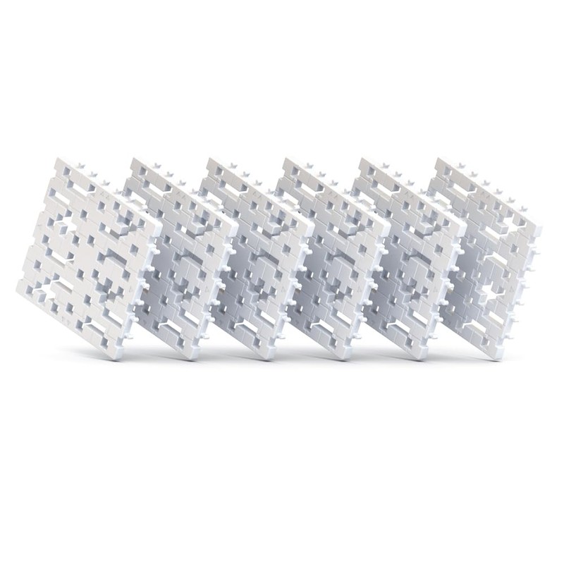 Meli Basic Base Plate Grey - Set of 6 Building