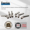 JEUCLEL 6PCS 3/8" Glow Plug Socket Set, Universal Joint 8-16mm,