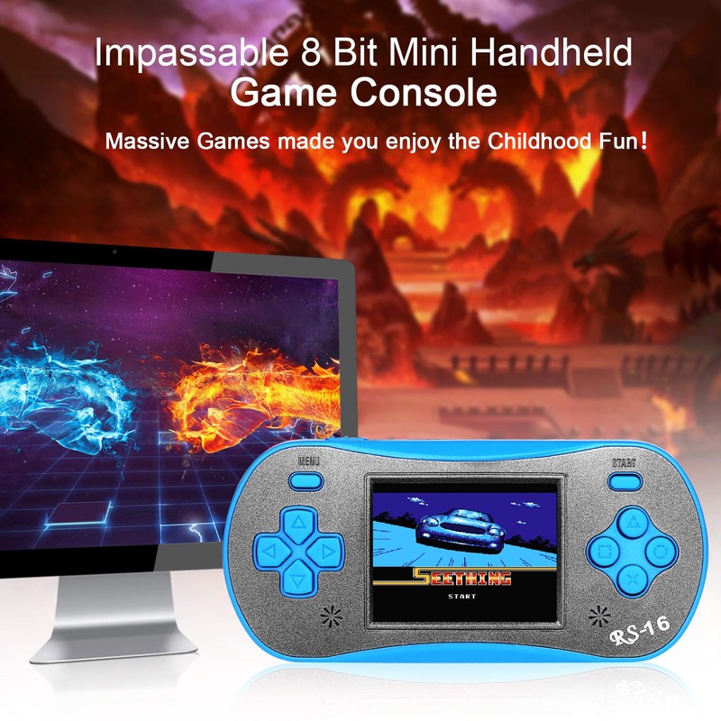 Handheld Game for Kids - FAMILY POCKET RS16 Portable Classic