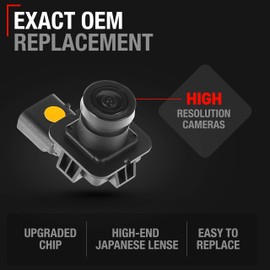 Rear View Backup Camera - Compatible with 2013-2019 Ford Flex - Reverse Park Assist Camera Replacement - OEM GA8Z-19G490-A, DA8Z-19G490-C, DA8Z-19G490-A, EA8Z-19G490-A, 592-006