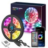 Mexllex LED Strip 15M(1Rolle), Bluetooth LED Streifen RGB LED Lichterkette Licht mit Fernbedienung und App,16 Mio. Farben, Fernbedienung, Sync mit Musik, Beleuchtung Leiste Band fr Schrankdeko, Zuhause