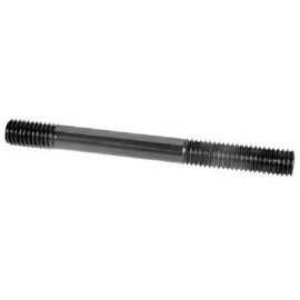 M12-1.75 x 200 mm Black Oxide Steel Double End Threaded Studs, 2 pk.