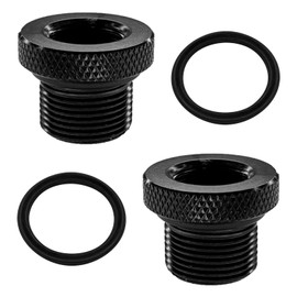 QQWD Thread Adapters and Rubber Washer, Durable Steel 1/2x28 to 3/4x16 Thread Protector, Oil Filter Adapter Replace for Broken Fittings, Essential Transmission adapte Accessories for Car, Truck, SUV