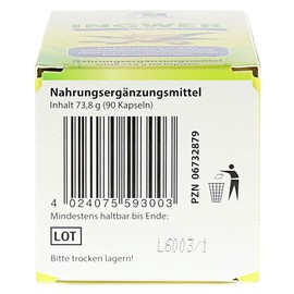 Avitale Ginger 500 mg + Vitamin B1 + C Capsules Pack of 90 74 g Pack of 1