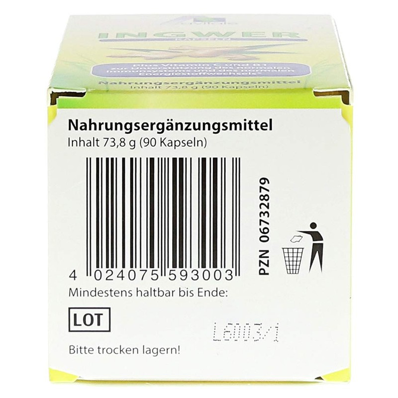 Avitale Ginger 500 mg + Vitamin B1 + C Capsules
