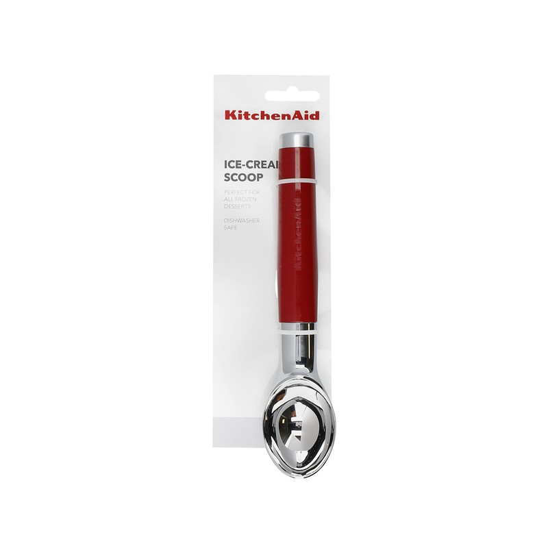 KitchenAid Core Ice Cream Scoop, Empire Red, 6 oz, Stainless