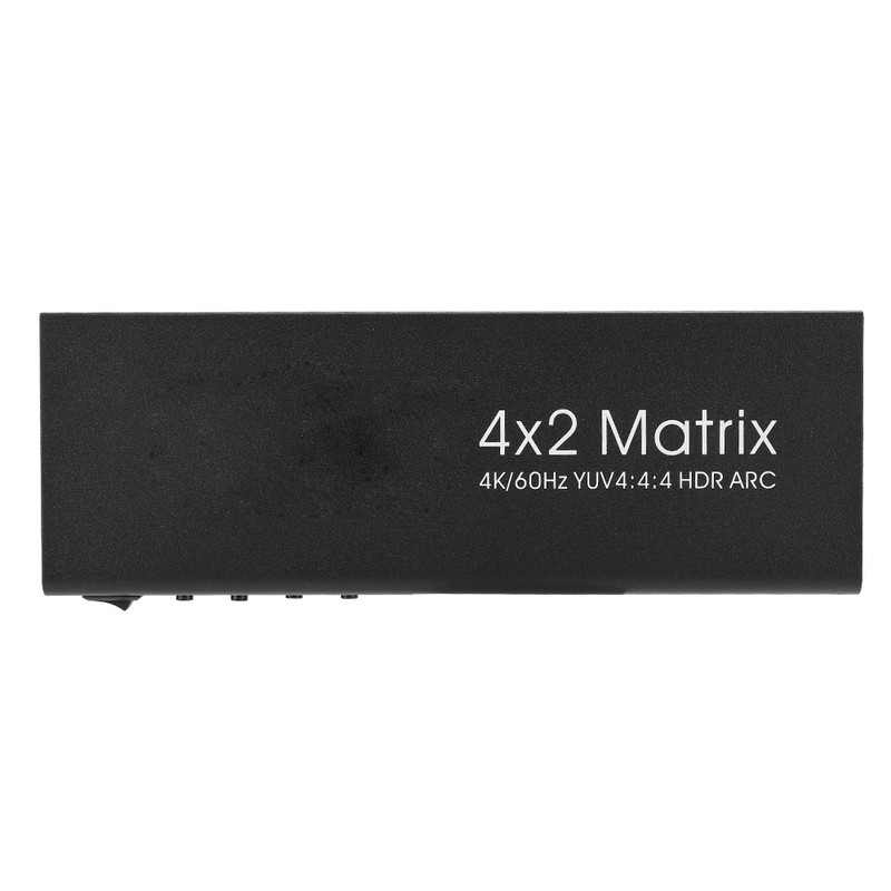 4x2 4K 60Hz HDMI 2.0 Matrix Switcher Splitter Adapter YUV4:4:4