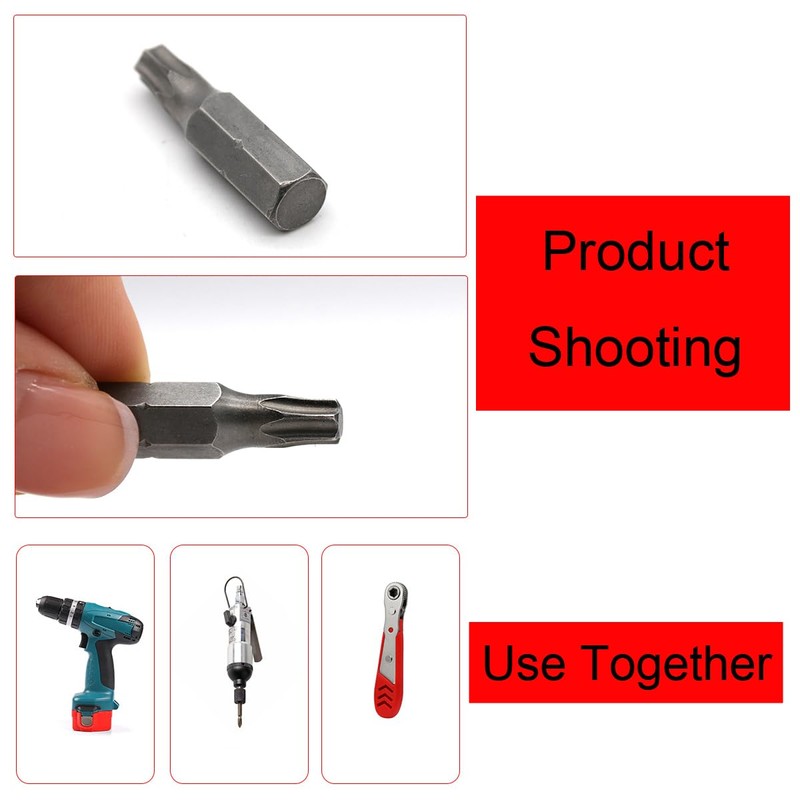 TorSor 15 Pack T25 TORX Bits 1/4 Inch Hex Shank
