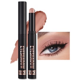 Erinde Erinde Waterproof Cream Eyeshadow Stick, Matte Nude Eye Shadow Sticks, Longwear Blendable High Pigmented, Neutral Eye Shadow Sticks Matte for Older Eyes, Smokey Eyeshadow Pencil Crayon, 12 Warm Brown