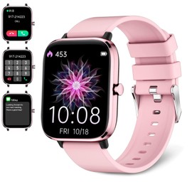 Choiknbo Smartwatch for Women - Call, Fitness Tracker, Heart Rate & Sleep Monitor, 1.69" Touch Screen, Waterproof - For Android & iPhone, Pink