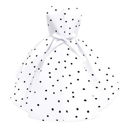 Lito Angels Dalmatians Costume White and Black Polka Dot Fancy Dress Up for Kids Girls Birthday Party Outfits Age 3-4 Years 287
