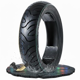 MZBZYU 90/70-12 Tire 90 70 12 Bike Neumático, Position: Front/Rear, Tyre Ply: 4, Tire Construction: Bias, Type: TL TUBELESS