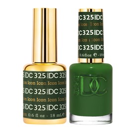 DND DC Gel Polish Set, Green Collection, UV/LED Gel Polish and Air Dry Nail Lacquer, Matching Chip-Free Polish Duo, 326 Nightrider, 0.5 Fl Oz
