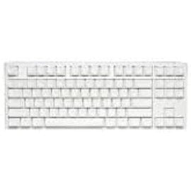 Ducky One 3 White 80% Mechanical Keyboard: Quack Mechanics Dampening, Hot-Swappable Cherry Black Switches, High-Density PBT Doubleshot Keycaps, RGB, US, White