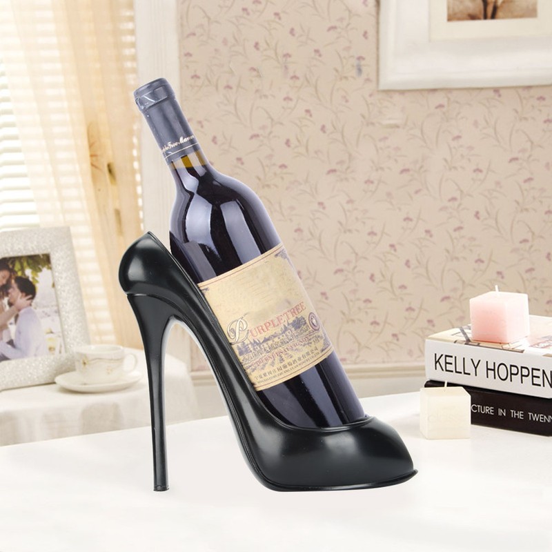 Distinctive High Heeled Shoe Shape Wine Rack Wine Bottle Holder