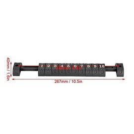 2pcs Foosball Scoring Counters 10 Numbers Scoring Score Counter Indicator for Standard Football Tables (Black)