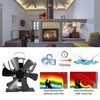 Stove Fan 6 Blade Mini Fireplace Fan Heat Powered Wood