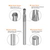 sourcing map 2pcs Ball Nose End Mills CNC Router Bits,