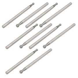 Sourcingmap 2.35mm Shank 2.5mm Dia Diamond Head Ball Shaped Grinding Mounted Point Bit 10pcs