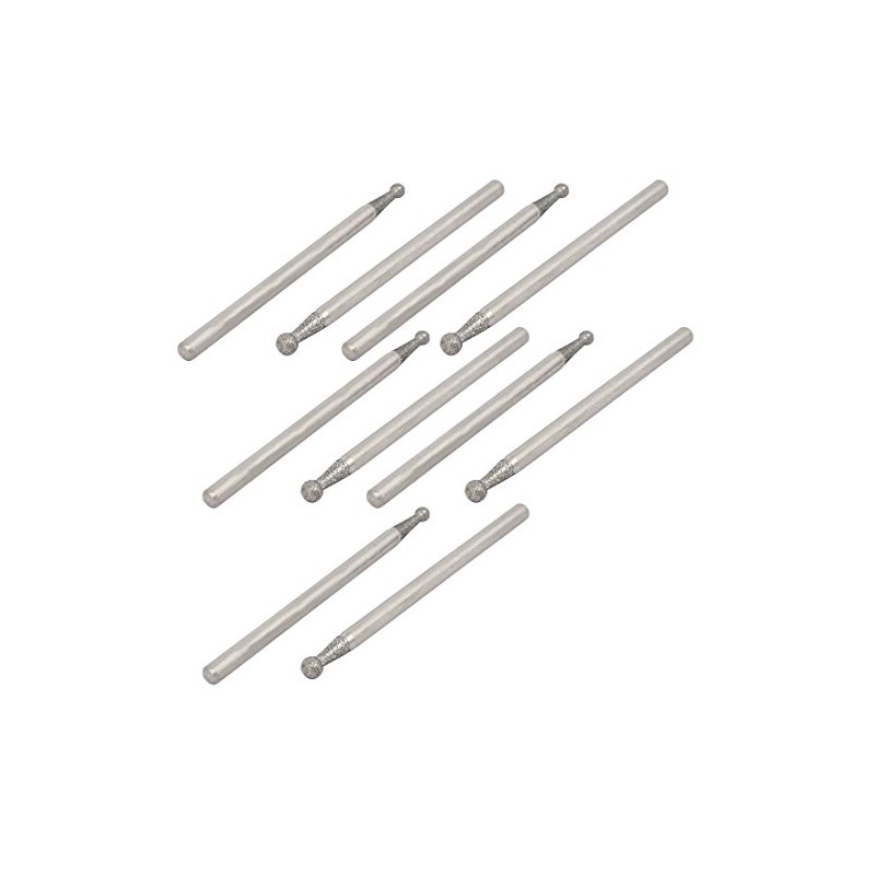 Sourcingmap 2.35mm Shank 2.5mm Dia Diamond Head Ball Shaped Grinding