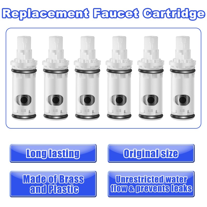 Enhon 6 Pack Faucet Cartridge Replacement Kit Compatible with Moen