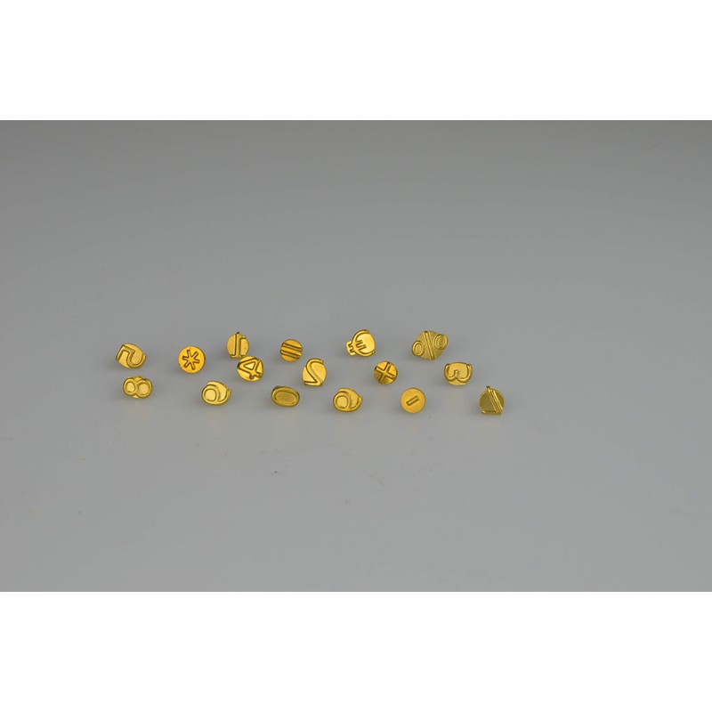 Pebaro 12-Burning Dies with Numbers 0-9 and Signs