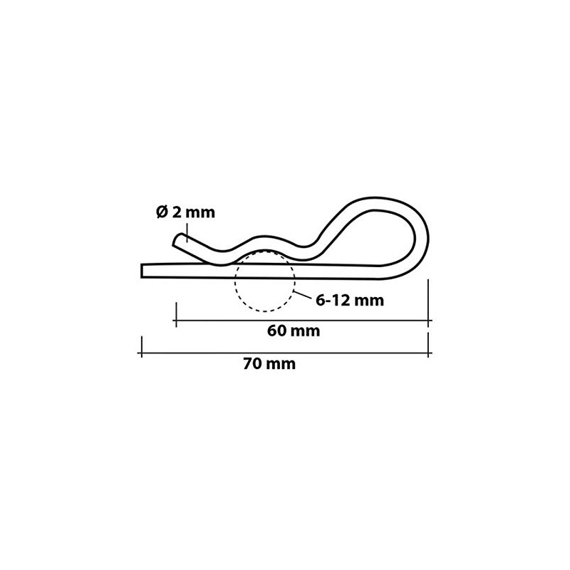 ProPlus Safety Pin Simple 2 mm / 6-12 mm