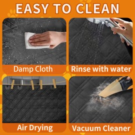 Wuatow Waterproof & Nonslip Pet Car Seat Cover for Cars,Trucks,SUVs-Durable Dog Back Seat Protector with Universal Fit.