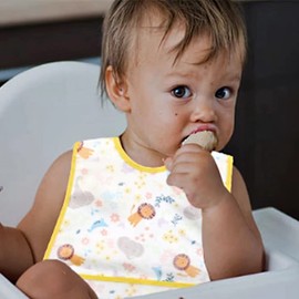 Feeding Baby Bib, Kids, Girls, Super Bibs, Soft Bib, Waterproof Bibs, Baby Food Apron, Sleeveless, With Pocket, Waterproof, Lightweight, With Name Tag for Nursery School, Set of 4, Boys Color 4 Set of 6